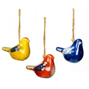 Hanging Ceramic Birds