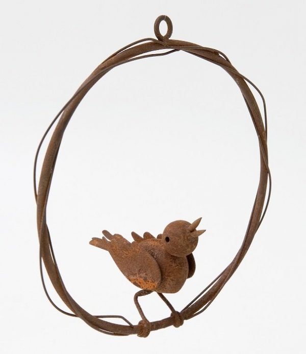 Rustic Circle Bird Hanger