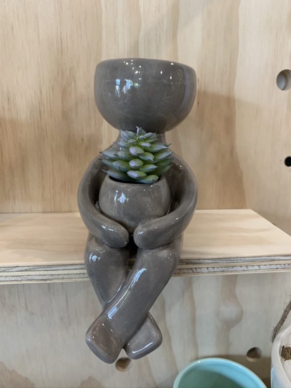 Person Planter with Pot